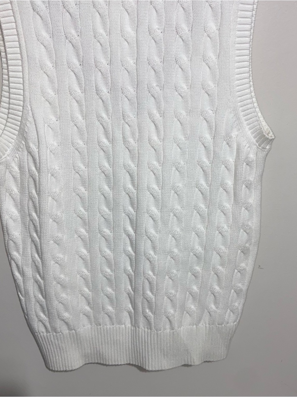 Brooks Brothers Sweater Vest Mens Medium Cable Knit Tennis Preppy Old Money New - Picture 10 of 11
